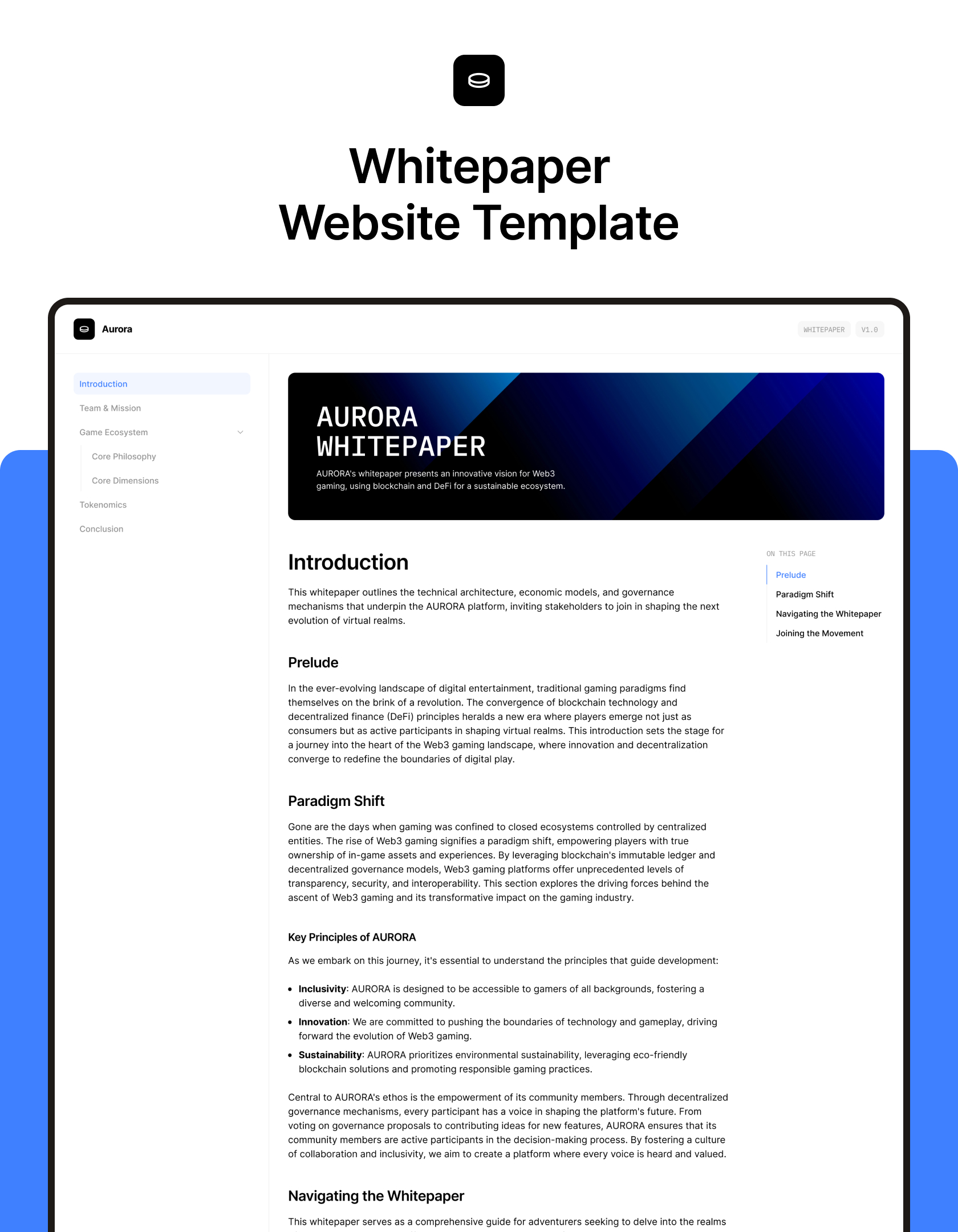 Aurora Docs — web Flow™