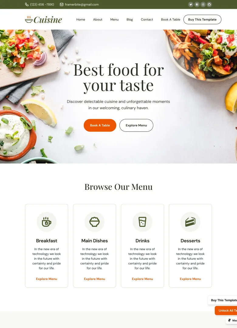 Cuisine — web Flow™