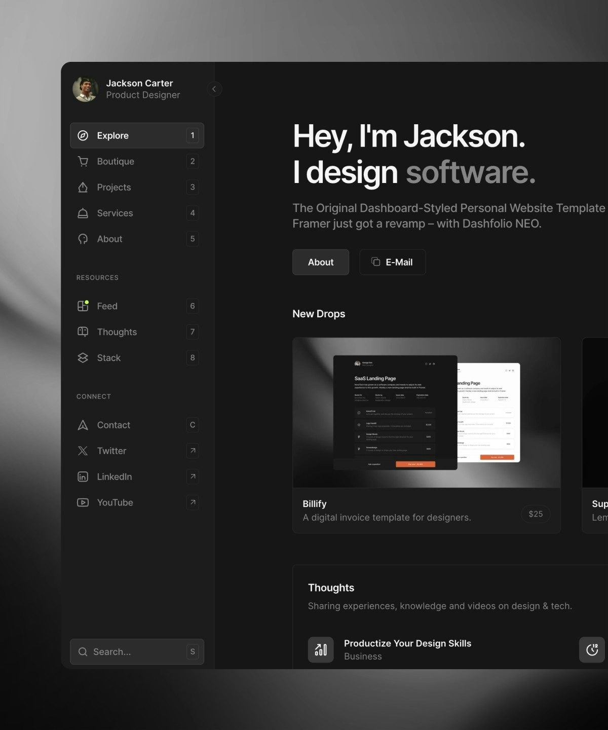 Dashfolio NEO — web Flow™