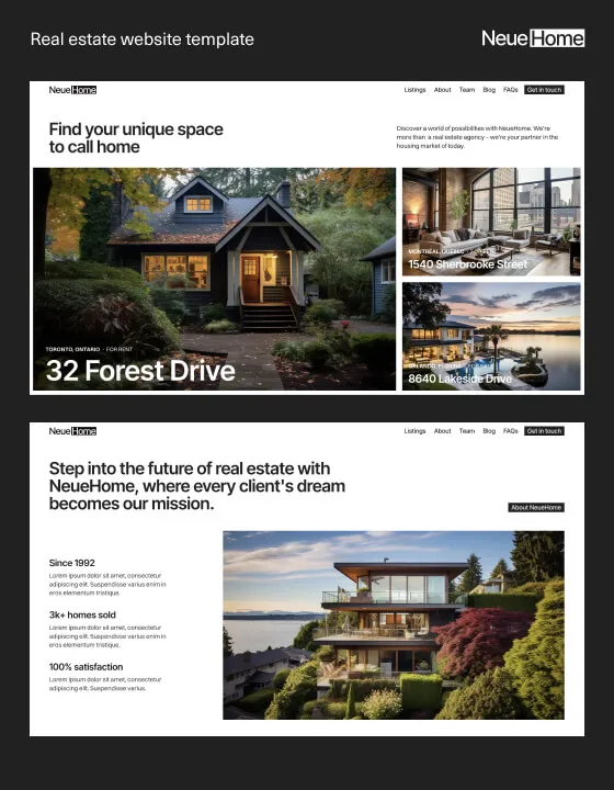 NeueHome — web Flow™