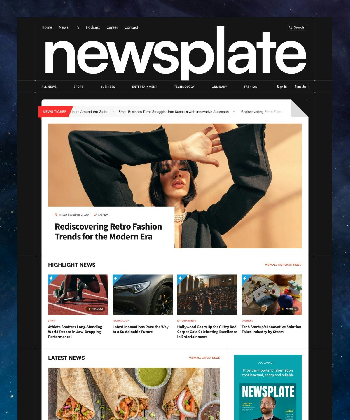 Newsplate — web Flow™