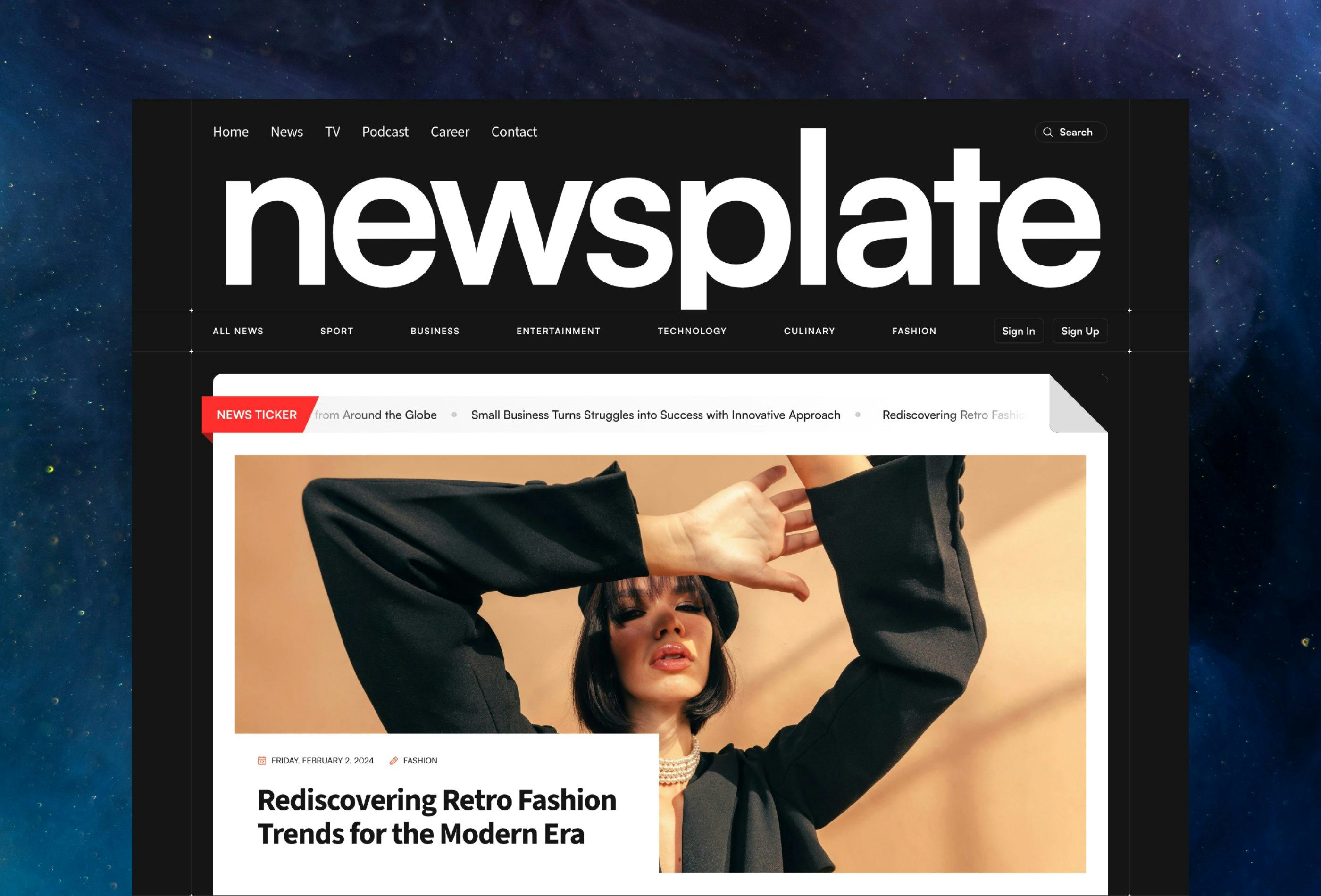 Newsplate — vista 1