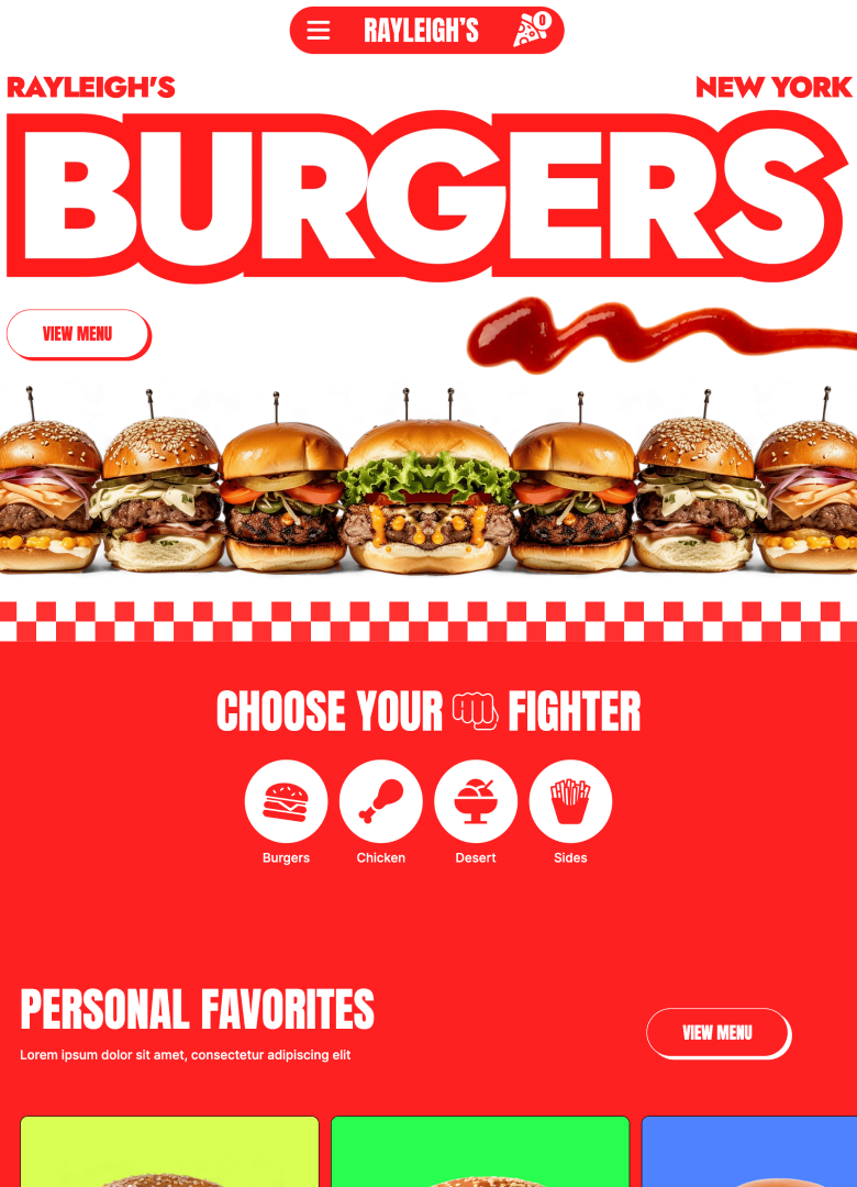Rayleigh's Burgers — web Flow™