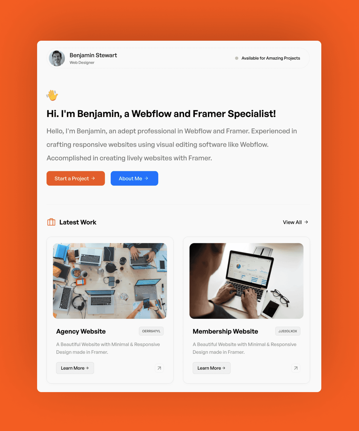 SleekFolio — web Flow™