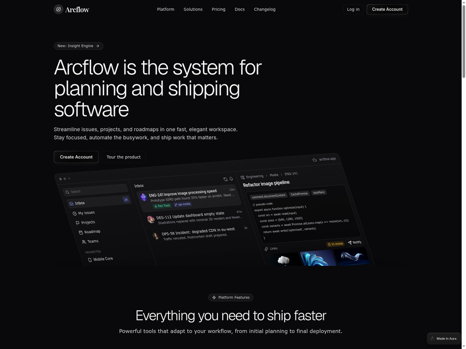 Arcflow — view 1