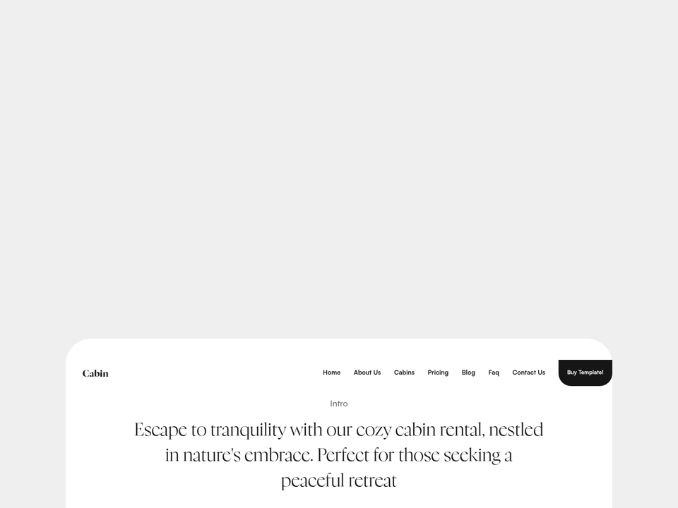 Cabin CMS — view 1