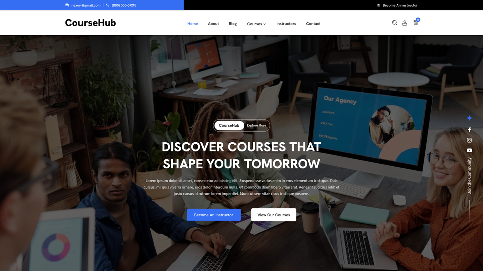 Course Hub — view 1