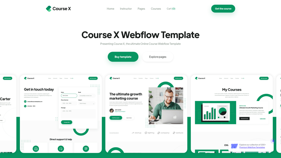 Course X — view 1