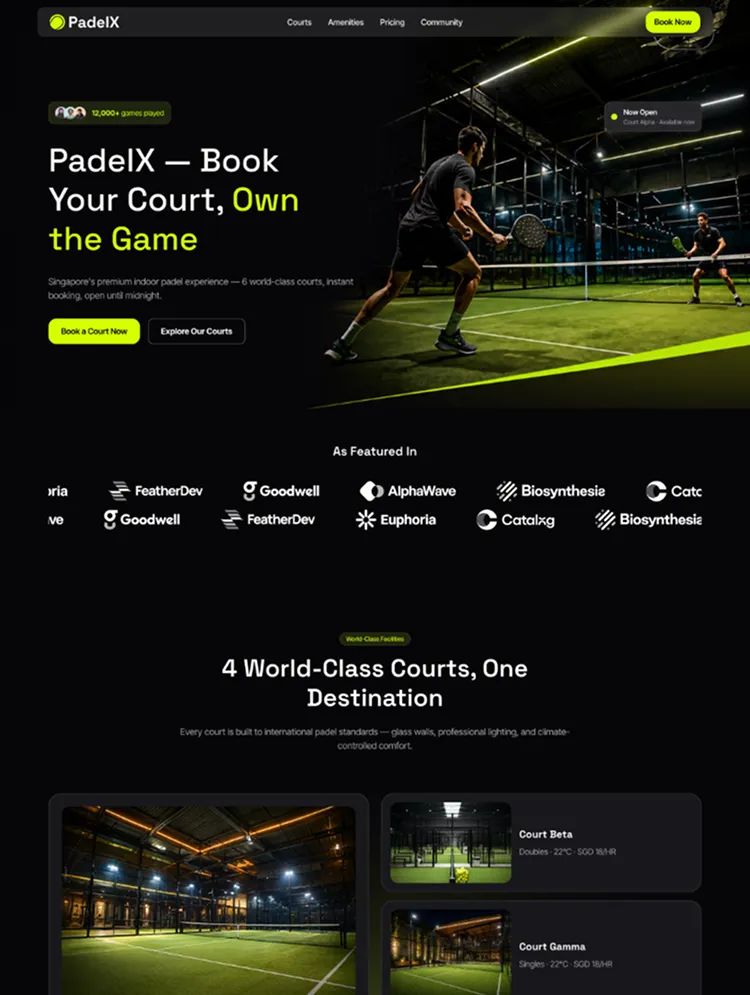 PadelX — web Flow™
