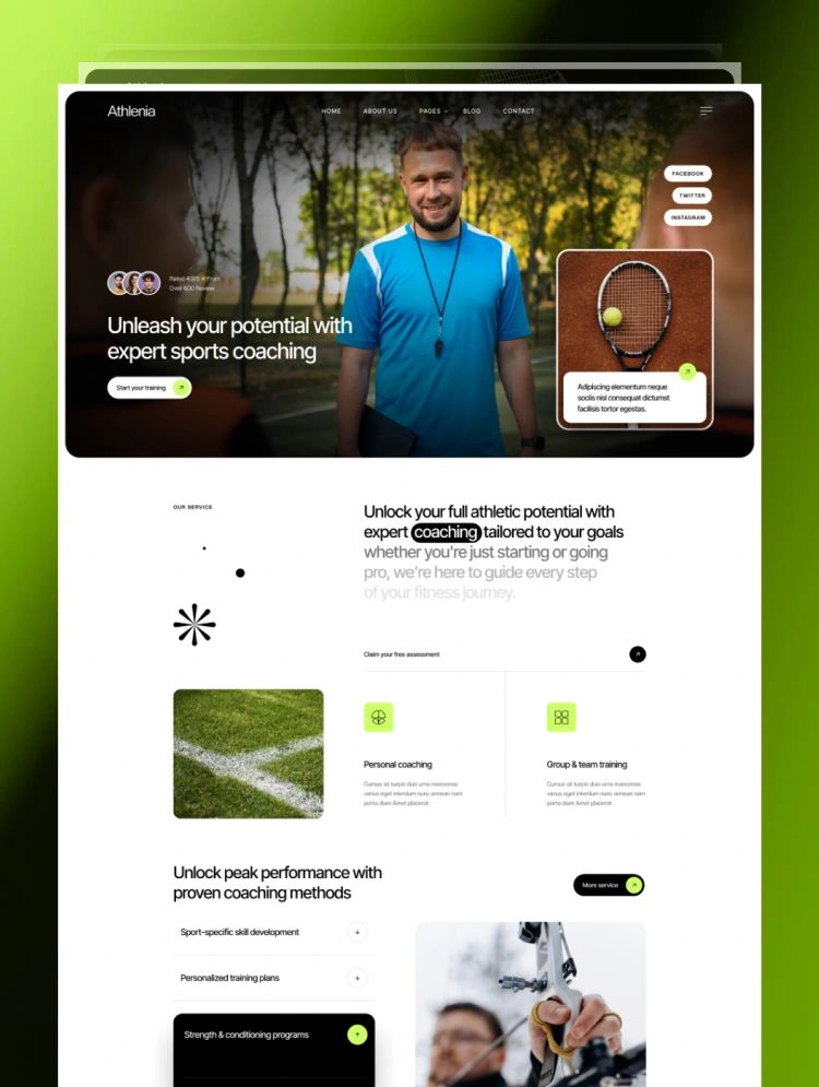 Athlenia — web Flow™