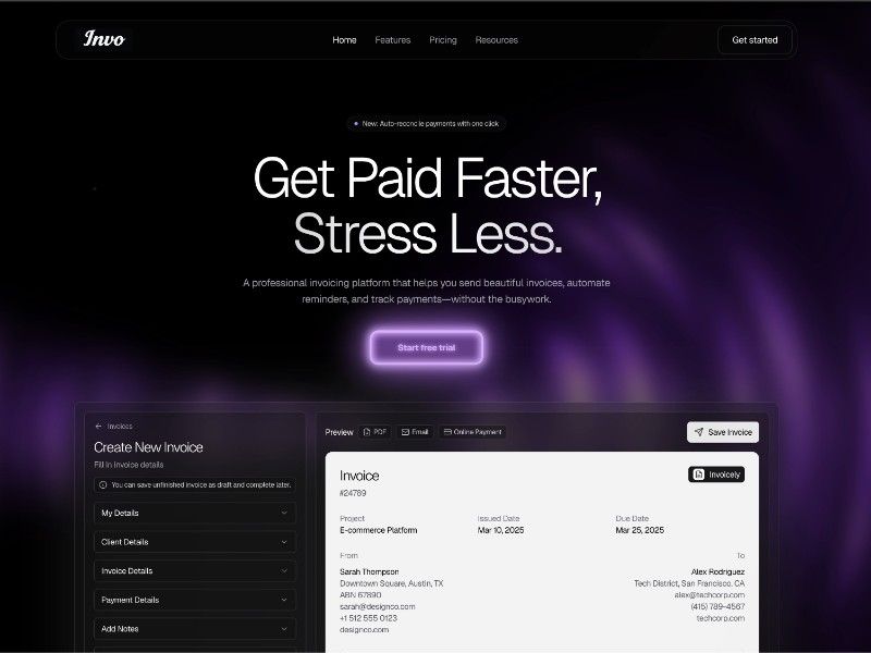 Invoicely — web Flow™