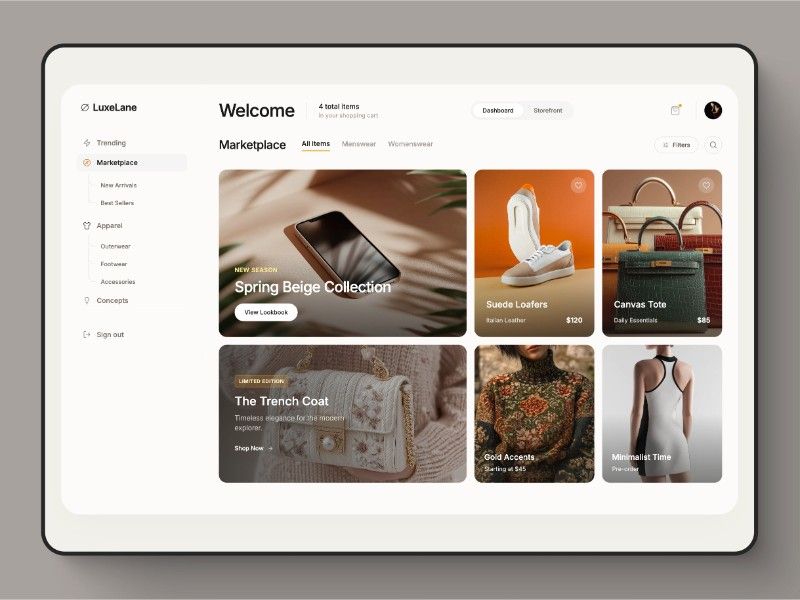 LuxeLane — web Flow™