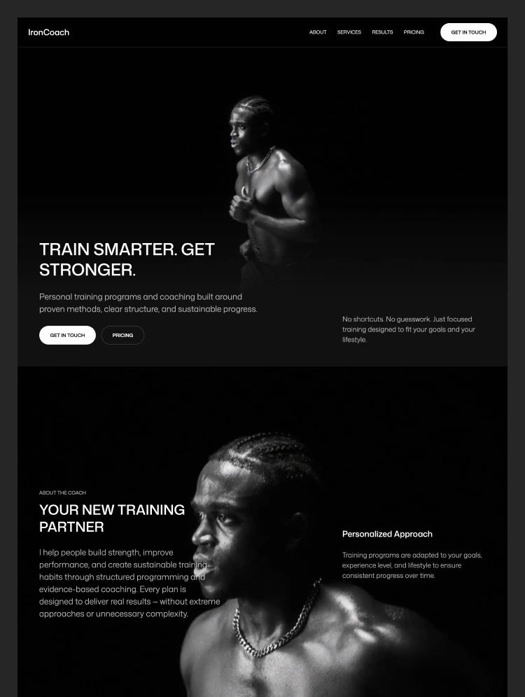 Ironcoach — web Flow™
