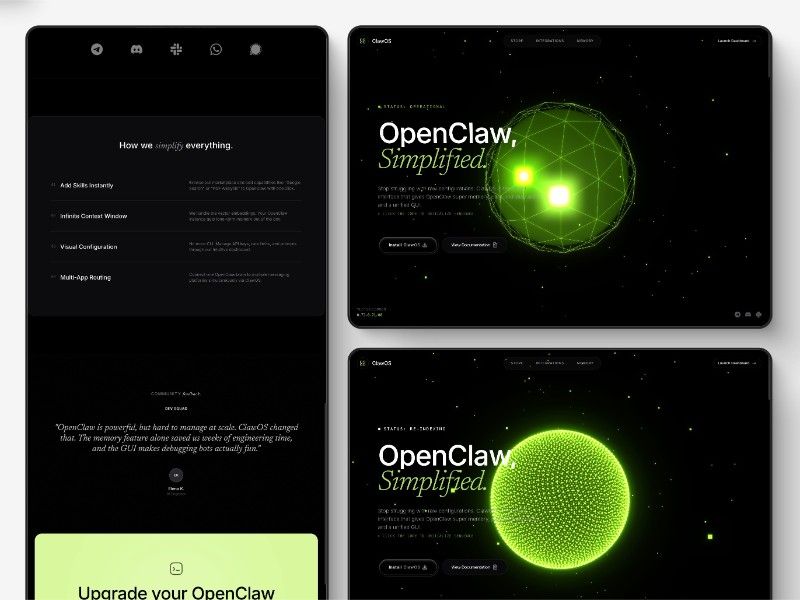 Clawos — web Flow™