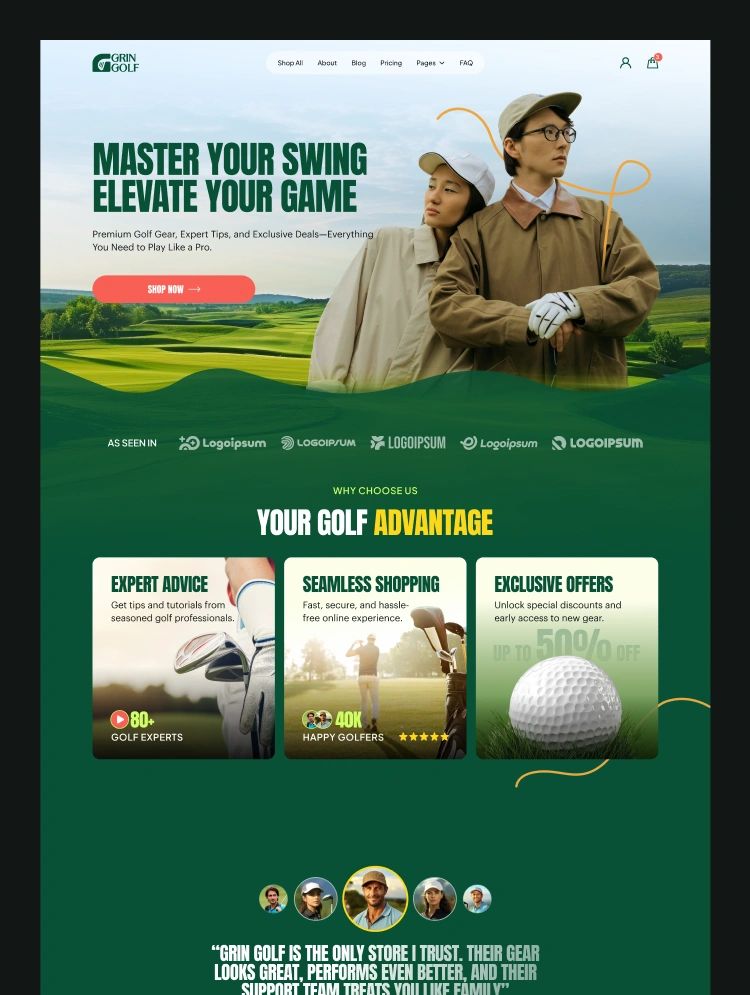 Grin Golf — web Flow™