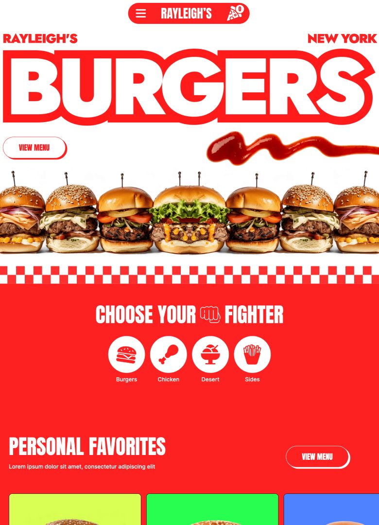 Rayleigh's Burgers — web Flow™