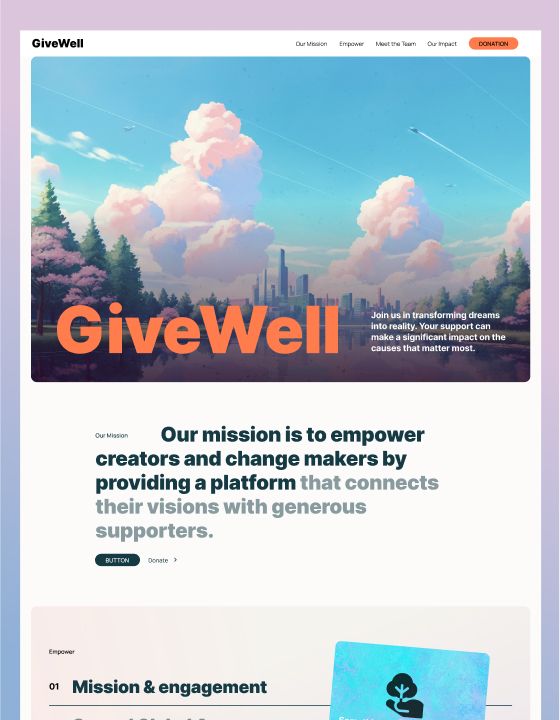 GSAP x GiveWell — web Flow™