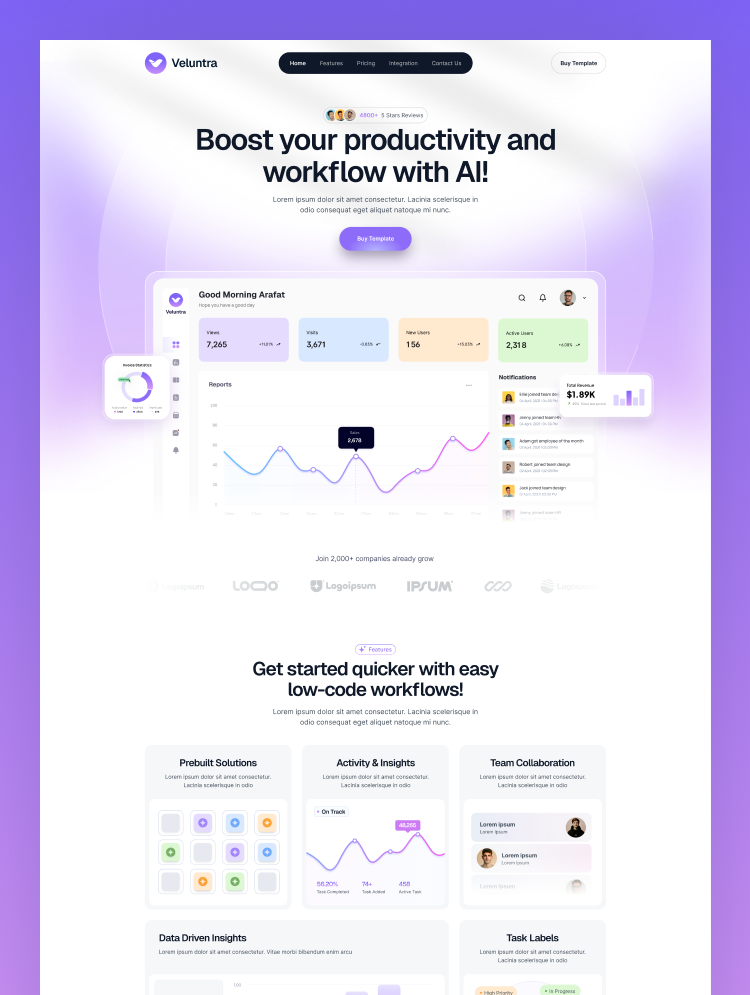 Veluntra — web Flow™