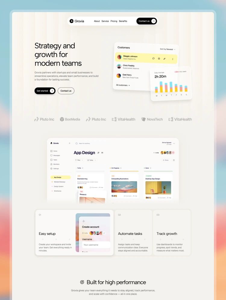 Grovia — web Flow™