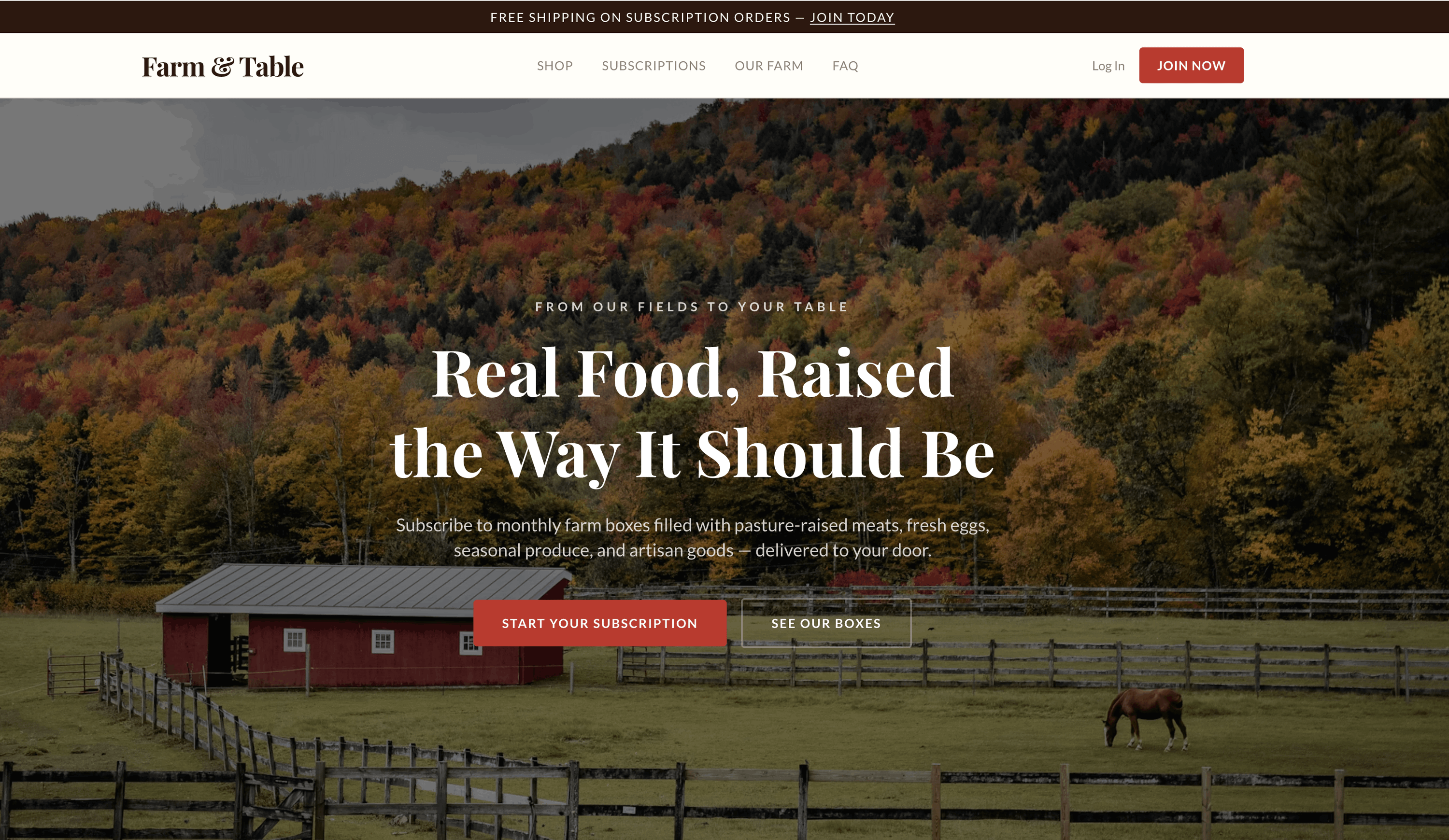 Farmstead — web Flow™