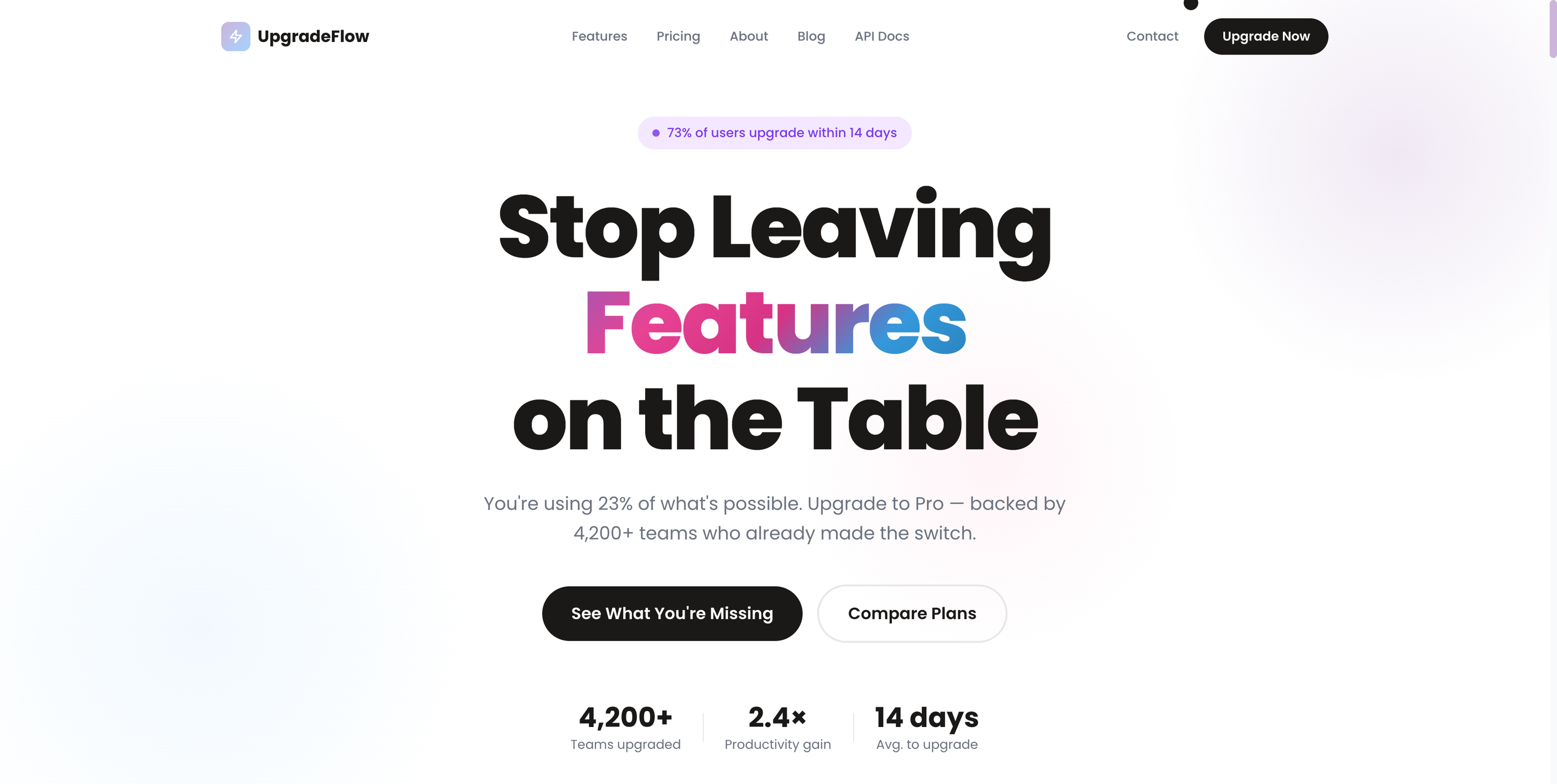 UpgradeFlow — web Flow™