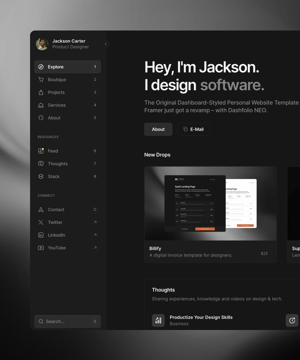 Dashfolio NEO — web Flow™