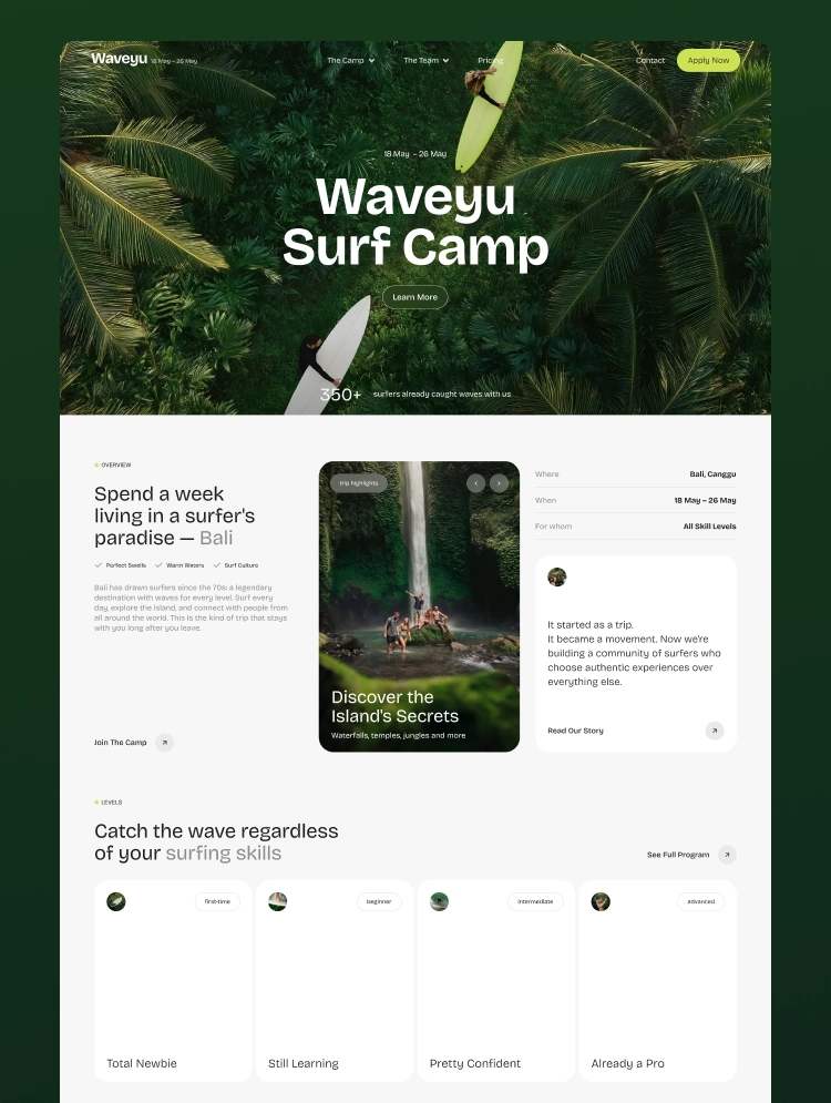 Waveyu — web Flow™