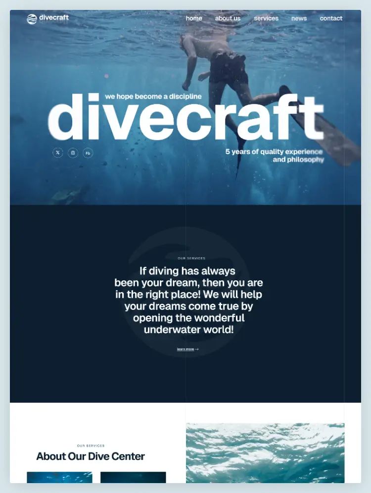 Divecraft — web Flow™