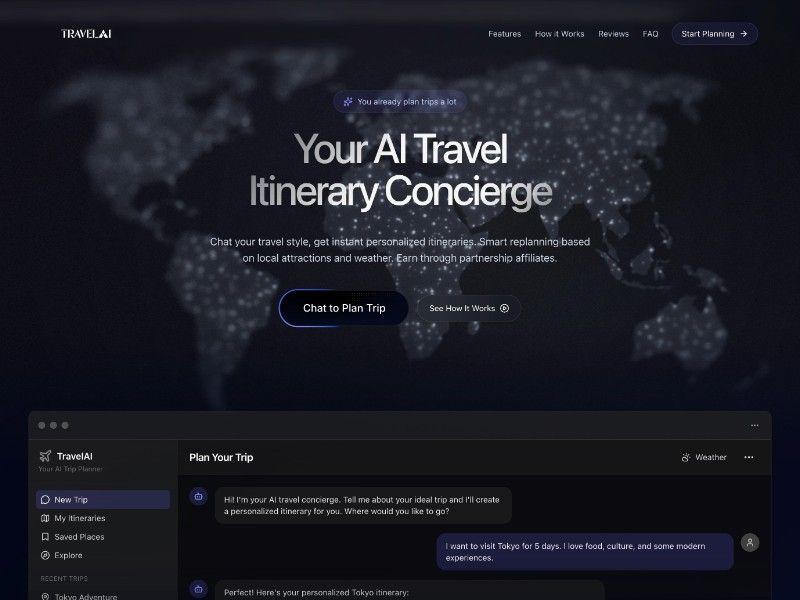 TravelAI — web Flow™