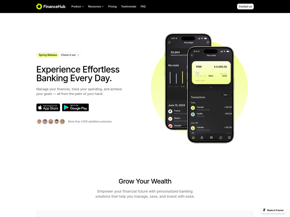 FinanceHub — view 2
