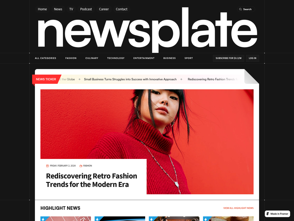 Newsplate — view 2