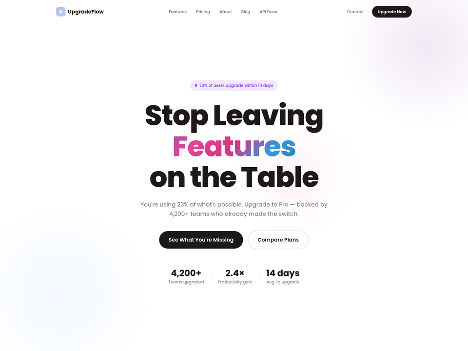 UpgradeFlow — view 1